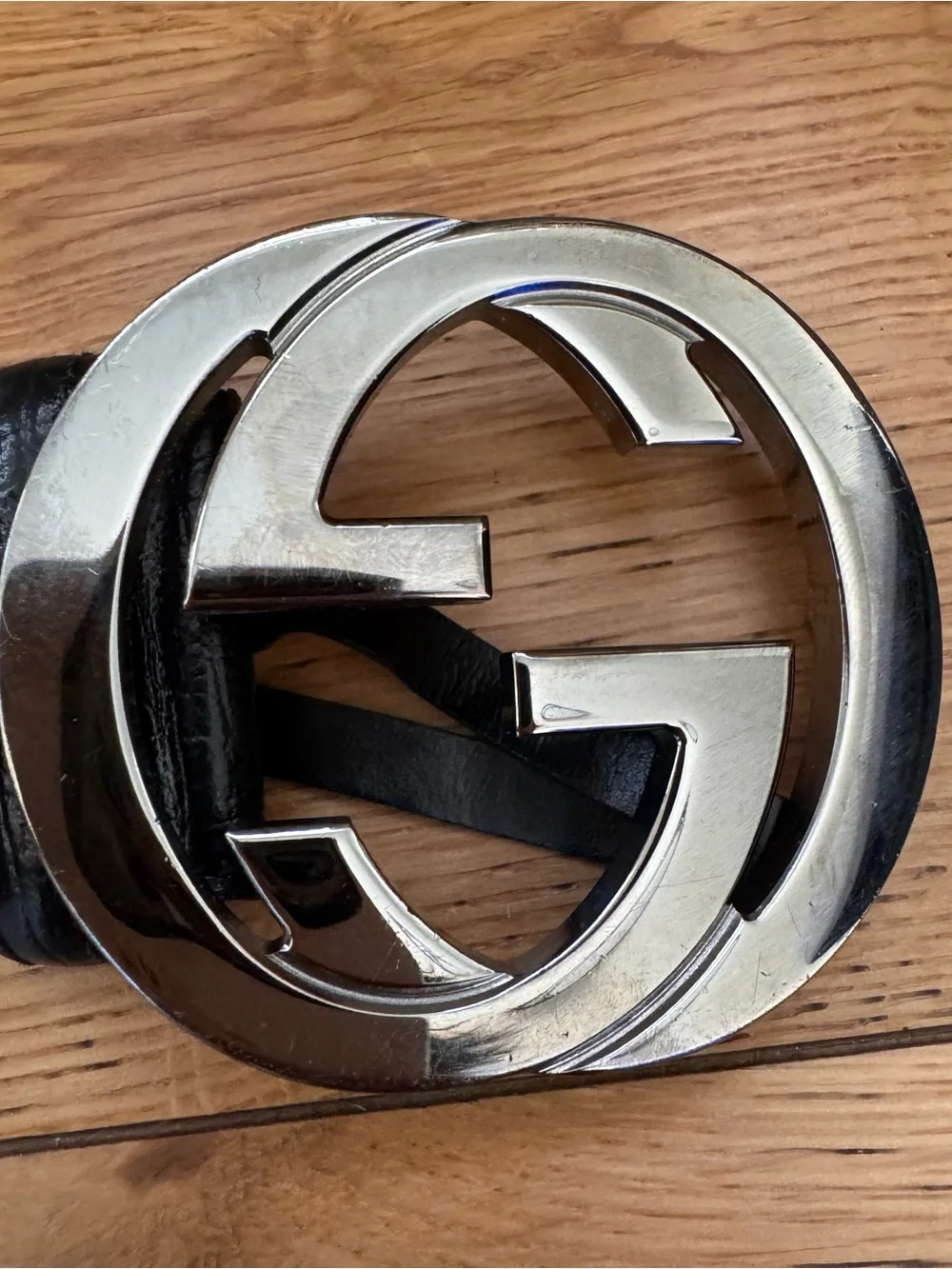 GUCCI MEN'S BLACK RED & GREEN WEB BELT WITH SILVER G BUCKLE SIZE 105 AUTHENTIC